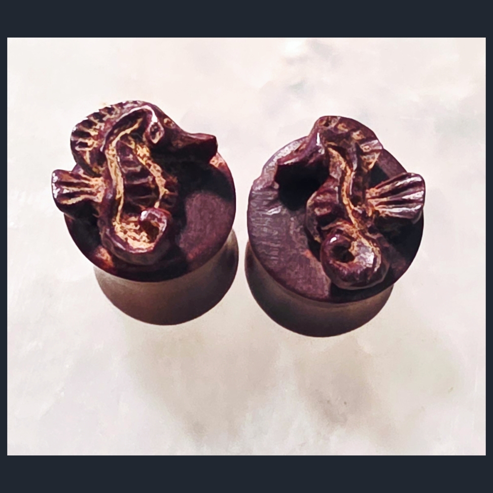 Wooden Seahorse Plugs - 00g/9.5mm